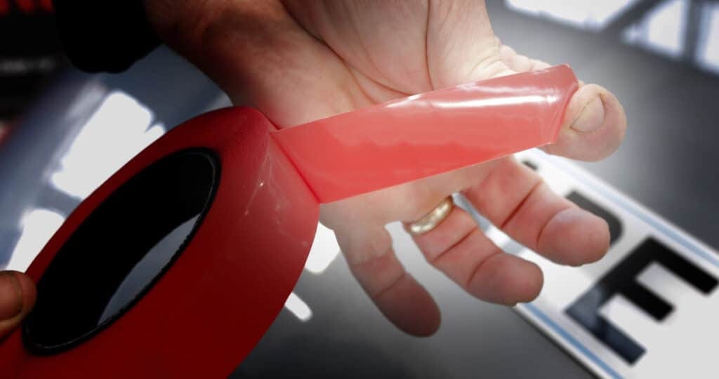 high strength acrylic tape used to attach number plate