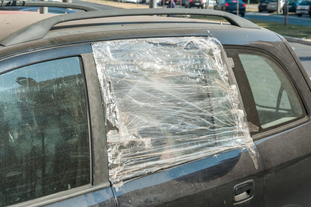 Protect Broken Car Windows with Seal Wrap Howto Guide JTAPE