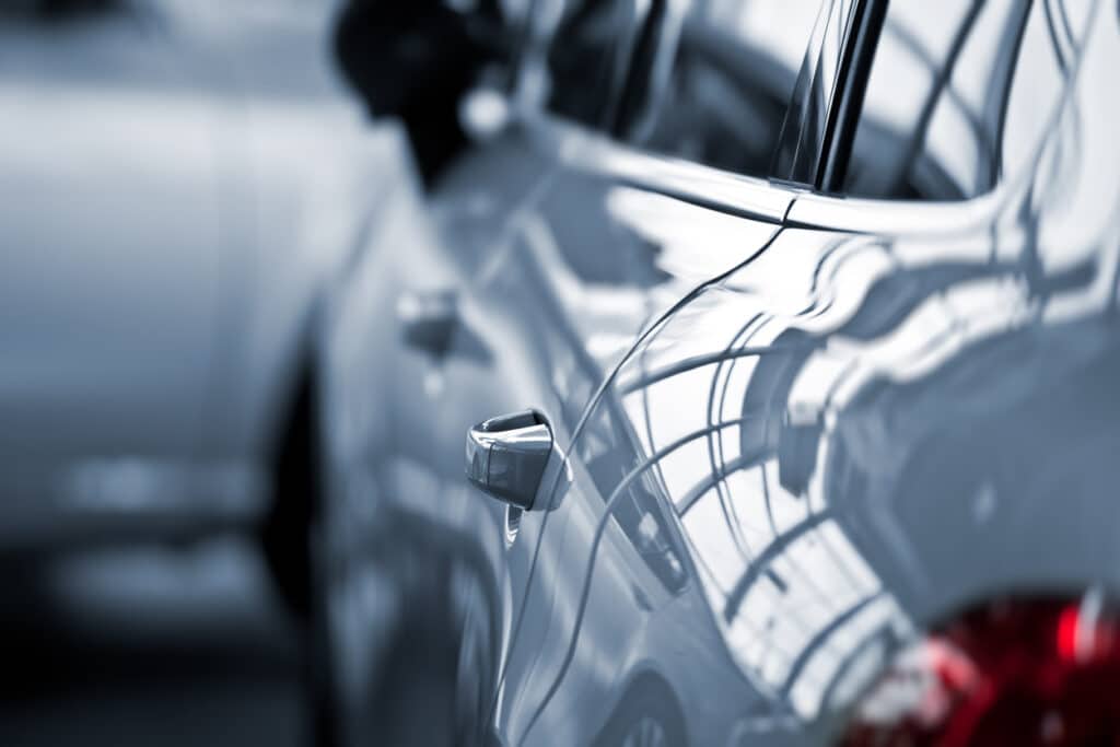 View of luxury car from the side