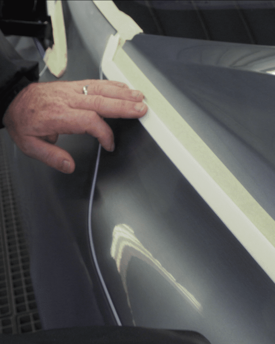 Man using No Edge Blending Tape on his car