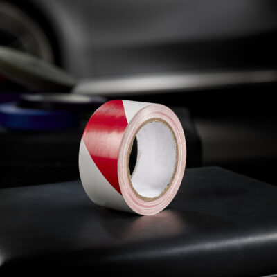 Red and White Floor Marking Tape