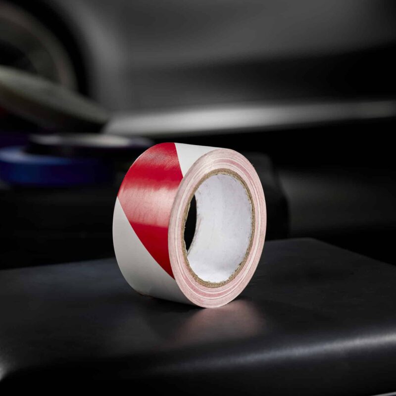Red and White Floor Marking Tape